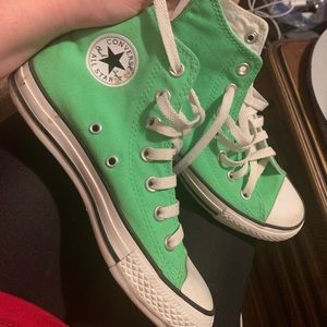Neon green converse
